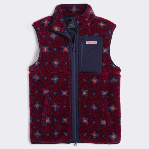 BNWT Vineyard Vines Heritage High-Pile Fleece SuperShep Women’s Vest - Picture 1 of 5